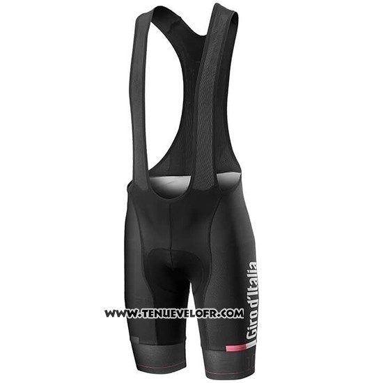 2019 Maillot Ciclismo Giro D'italie Fonce Bleu Manches Courtes et Cuissard